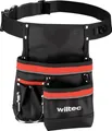 Produktbild: Wiltec Werkzeuggürteltasche 25 x 30 cm bis 15 kg, Werkzeug Gürteltasche 5 Fächer, Werkzeugtasche mit Gürtel verstellbar, robuste Arbeitstasche