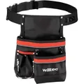 Produktbild: Werkzeuggürteltasche 25 x 30 cm bis 15 kg, Werkzeug Gürteltasche 5 Fächer, Werkzeugtasche mit Gürtel verstellbar, robuste Arbeitstasche - Wiltec