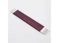 Produktbild: KnitPro Rundstricknadeln Nadelspiel ZING 6,00 mm 15 cm purpur 5 Stück