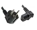 Produktbild: DINIC Netzkabel Schuko auf C13 90 Grad nach unten abgewinkelt, 0,75mm², VDE, 1.8