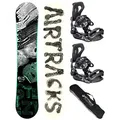 Produktbild: Airtracks Snowboard Snowboard Set Steezy Rocker Wide »Mod. 25/26 (3er Pack, 3 St., Snowboard Board Steezy Rocker Wide + Bindung Master + SB Bag), / 145 150 155 160 cm Master XL (Gr.44-47) | 155 cm