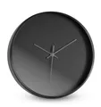 Produktbild: Analoge Wanduhr, schwarz, Ø 25 cm, Metallrahmen und -zeiger, Quarzuhrwerk