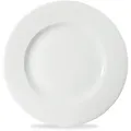 Produktbild: Churchill Super Vitrified Profil Weiß Flacher Teller mit breiter Fahne, 23,7 cm, 12 Stück, rund