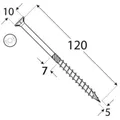 Produktbild: 100x Holzschrauben Spanplattenschrauben 5x120mm Schrauben Torx T25 gelb verzink