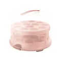 Produktbild: Rotho Fresh Tortenglocke hoch mit Trays, lebensmittelechter Kunststoff (PP) BPA-frei, pink, (35.5 x 34.5 x 26.0 cm)