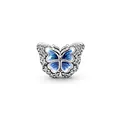 Produktbild: PANDORA Moments Funkelndes Blauer Schmetterling Charm aus Sterling-Silber mit Cubic Zirkonia - Kompatibel Moments Armbänder, 790761C01