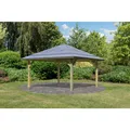 Produktbild: Karibu CHILLROI Quadratischer Holzpavillon 359 x 359 cm Gartenpavillon Terrassenüberdachung kesseldruckimprägniert