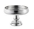 Produktbild: MichaelNoll Dekoteller Schale Servierplatte Aluminium Silber Deko - Dekoschale modern aus Metall - Tischdeko Hochzeit - Dekoration für Wohnzimmer, Esszimmer oder Küche - 28 cm