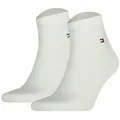 Produktbild: TOMMY HILFIGER Herren Quarter Socken, 2er Pack - Sneaker, Unifarben, 39-49 Weiß 39-42