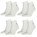 Produktbild: Tommy Hilfiger Herren Quarter Socken Kurzsocken Business Socken 342025001 8 Paar, Farbe:Weiß, Größe:39-42, Menge:8 Paar (4x 2er Pack), Artikel:-300 white