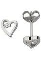 Produktbild: JOBO Paar Ohrstecker Herz, 925 Silber mit Zirkonia