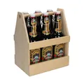 Produktbild: Bierflaschenträger SIX PACK Robuster Holzträger für 6 Flaschen in Naturfarbe