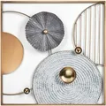 Produktbild: Kobolo Wandbild Metallbild Wanddeko DALIO Metall Gold Kreise
