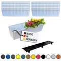 Produktbild: Blumenkasten Pflanzkasten 12er-Set Weiß Einsatz für Europaletten Balkonkasten