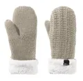 Produktbild: Jack Wolfskin Winterhandschuhe (Fäustling) Highloft Knit Mitten (aus weichem Sherpafleece, warm) grau Damen, Größe: M