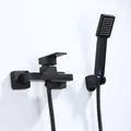 Produktbild: ZXC 3600-5C Armatur für die Dusche, hochwertige Mischbatterie mit Brause Schwarz