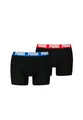 Produktbild: PUMA Boxer Boxershorts Men Herren Everyday Unterhose Unterwäsche 2er Pack, Farbe:Black/Blue/Red, Bekleidungsgröße:XL