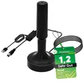 Produktbild: Test SEHR GUT, Note 1.2 * AXRED Magnes DVBT2 Antenne mit Verstärker 30dBi für...