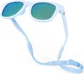 Produktbild: Babysunnies Himmelblau Flexible Polarisierte Baby-Sonnenbrille mit Band 0-24 Monate