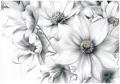 Produktbild: Wallarena Fototapete Blumen Natur Weiß Vlies Tapete Wohnzimmer Schlafzimmer Wandtapete, Glatt Vlies Washable, Blumen, Natur, Weiß, (Packung, 8 St., Vlies Fototapete), Vliestapete Weiß Wohnzimmer Schlafzimmer Küche Tapete + Kleister