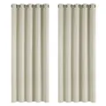 Produktbild: Deconovo Blickdichte Gardinen Kälteschutzvorhang Blickdicht Vorhang Verdunkelung, 138x168 cm(HöhexBreite), Hellbeige, 2er Set