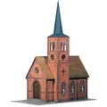 Produktbild: FALLER Kleinstadt-Kirche Modellbausatz mit 50 Einzelteilen 200 x 118 x 270 mm I Modelleisenbahn Zubehör H0 I Modelleisenbahn H0 Kleinstadt-Kirche
