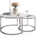 Produktbild: Lookway Couchtisch, Silber, Glas, Rund, 70x47x70 cm, Wohnzimmer, Wohnzimmertische, Couchtische