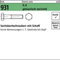 Produktbild: 000931081000160240 Sechskantschraube DIN 931 m.Schaft M 16 x 240 8.8 galvanisch
