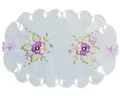 Produktbild: matches21 HOME & HOBBY Tischdecke Tischläufer ELKE Stiefmütterchen lila Polyester 30 x 45 cm oval (1-tlg), Pflegeleicht & waschbar bei 30 °C