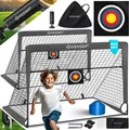 Produktbild: KESSER® Fussballtor 2er Set | Tolles Fußball Geschenk für Kinder, Indoor und Outdoor Garten : Antirutsch - Inkl. Fußball Trainingszubehör: Hütchen, Zielscheibe, Sporttasche, Ballpumpe