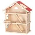 Produktbild: Goki Puppenhaus 3 Etagen Holz Puppenstube Spielzeughaus Haus Spielhaus Dollhouse