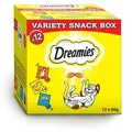 Produktbild: DREAMIESTM Variety Snack Box Katzenfutterergänzung (Geschmacksrichtung Huhn, Käse und Lachs) - 12x60g