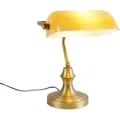 Produktbild: Klassische Notarlampe Bronze mit Braunglas - Banker