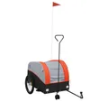 Produktbild: vidaXL Fahrradkinderanhänger, Fahrradanhänger Schwarz und Orange 45 kg Eisen