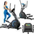 Produktbild: Gymtek® Elektromagnetischer Crosstrainer - bis 120kg - 16 Widerstandsstufen, 6kg Schwungmasse - LCD Display - Home Gym Fitness