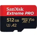 Produktbild: Extreme PRO 512 GB microSDXC, Speicherkarte UHS-I U3, Class 10, V30, A2