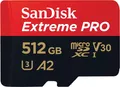 Produktbild: SanDisk Extreme PRO microSDXC 512 GB 200 MB/s A2 C10 V30 UHS-I