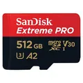 Produktbild: SanDisk Extreme Pro micro SDXC UHS-I, U3, V30, A2, C10+ SD Adapter 512 GB 200 MB/s