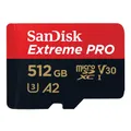 Produktbild: SanDisk 512GB Extreme PRO microSD Speicherkarte (2022) 200MB/s & 140MB/s Lese/Schreibgeschwindigkeit, A2 C10 V30 UHS-I U3 SDSQXCD-512G-GN6MA