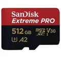Produktbild: Sandisk SDSQXCD-512G-GN6MA Extreme PRO microSDXC 512GB Speicherkarten Speicherkarte (512 GB GB, Inklusive SD-Adapter und 2 Jahre RescuePRO Software)