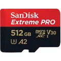 Produktbild: SanDisk Extreme PRO 512 GB microSDXC, Speicherkarte UHS-I U3, Class 10, V30, A2