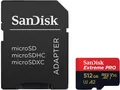 Produktbild: SanDisk Extreme Pro 512 GB microSDXC-Speicherkarte mit A2-Leistung und Adapter
