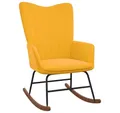 Produktbild: vidaXL Schaukelstuhl Schaukelstuhl Samt Senfgelb (1 St)