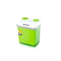 Produktbild: Severin Elektrische Kühlbox (25 L) mit Kühl- und Warmhaltefunktion, 3 Anschlüsse fürs Auto (USB, Netzteil & Zigarettenanzünder), grün/grau, KB 2923