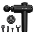 Produktbild: Z.ONE Tiefengewebemassagepistole zur Muskelentspannung - mit 4 Aufsätzen Leistungsstarker, leiser Motor USB-C wiederaufladbar, tragbar für Rücken, Beine, Nacken, Schultern, Ganzkörperentspannung, 1er