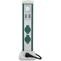 Produktbild: Steckdosensäule mit Schaltuhr GREEN CRAFT IP44 2 Steckdosen REV