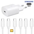Produktbild: 3x 1m Original Samsung USB C Ladekabel + 1x 25 Watt Schnell Ladegerät Netzteil