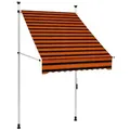 Produktbild: vidaXL Einziehbare Markise Handbetrieben 100 cm Orange und Braun