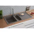 Produktbild: Küchenspüle Einbauspüle Spüle Granit Mineralite 100 x 50 Grau Respekta Boston
