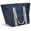 Produktbild: achilles Große Strandtasche XXL Familie mit Reißverschluss – Badetasche XXL Familie 100L – Faltbar und Schmutzresistent – Schwimmbad – Blau – 75x32x46cm